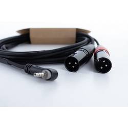 Cordial EY 1 WRMM XLR Y adaptér [1x jack zástrčka 3,5 mm - 2x XLR zástrčka 3pólová] 1 m černá