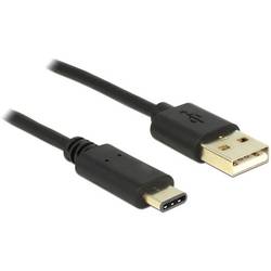 Delock USB kabel USB 2.0 USB-A zástrčka, USB-C ® zástrčka 2 m černá 83327