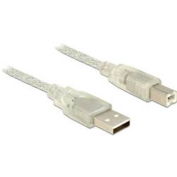 Delock USB kabel USB 2.0 USB-A zástrčka, USB-B zástrčka 1.5 m šedá 83893