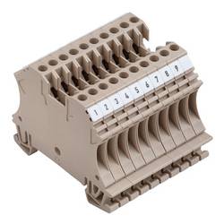 W-Series, Feed-through terminal, Rated cross-section: 2,5 mm², Screw connection, Direct mounting WDU 2.5/10 BEZ/NE 1020800000 Tmavě béžová Weidmüller 10 ks