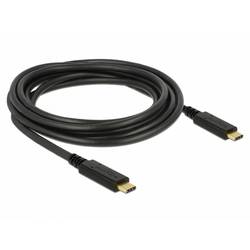 Delock Kabel USB-C USB 2.0 USB-C ® zástrčka, USB-C ® zástrčka 3 m černá 83325