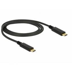 Delock Kabel USB-C USB-C ® zástrčka, USB-C ® zástrčka 1 m černá 83661