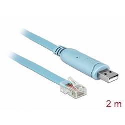 Delock USB adaptér USB 1.1, USB 2.0 USB-A zástrčka, konektor rj45 2 m modrá 64185