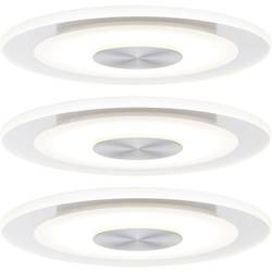 Paulmann 92907 Whirl LED vestavné svítidlo, LED, pevně vestavěné LED, 4.9 W, hliník (kartáčovaný), saténová, sada 3 ks