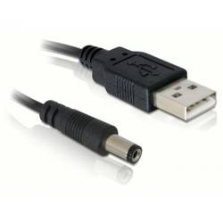 Delock Napájecí kabel USB USB-A zástrčka, DC zástrčka 5,5 mm 1 m černá 82197