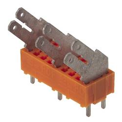 Weidmüller 9512170000 faston rozbočovač Šířka zástrčky: 6.3 mm Tloušťka konektoru: 0.8 mm 135 ° částečná izolace oranžová, stříbrná 50 ks