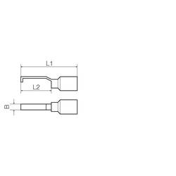 Weidmüller 9036290000 kabelová koncovka tvar háčku 0.205 mm² 1.50 mm² částečná izolace černá 100 ks