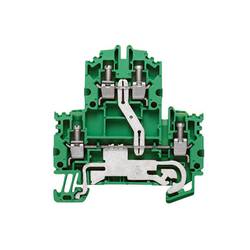 W-Series, PE terminal, Double-tier terminal, Rated cross-section: Screw connection, Direct mounting WDK 4N PE 1041920000 zelenožlutá Weidmüller 100 ks