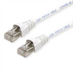 Telegärtner 100008990 RJ45 síťové kabely, propojovací kabely CAT 6A S/FTP 10.00 m bílá dvoužilový stíněný, s ochranou, samozhášecí 1 ks