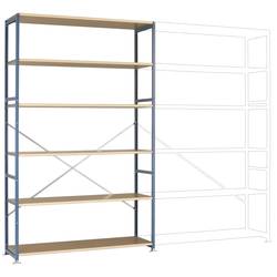 Manuflex RP1344.0001 základní modul regálu oddělení , (š x v x h) 1470 x 2500 x 800 mm, ocel, dřevěná podlaha, šedá, zelená